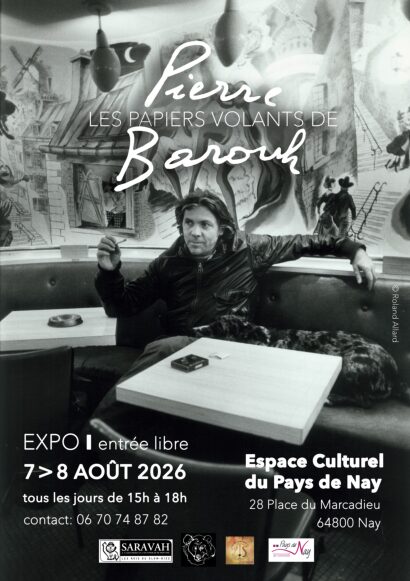 L&rsquo;exposition « Les Papiers Volants de Pierre Barouh» Le 7 et 8 août 2026 – Espace Culturel  du pays de Nay (64800)